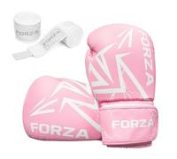 FORZA Boxing Gloves & Hand Wraps Bundle - PU Leather Training Gloves with Hand Wraps for Boxing, Kickboxing, Muay Thai & MMA - Multiple Weights, Sizes & Colours