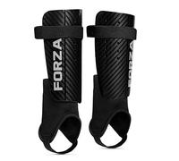 FORZA Club Shin Pads | Hard-Shell Football Shin Guards with EVA Foam Backing - Ideal for Youth and Amateur Players - Sizes XXS to M/L with Optional Ankle Protectors (With Ankle Guard, Black, XXS)