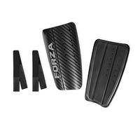 FORZA Club Shin Pads | Hard-Shell Football Shin Guards with EVA Foam Backing - Ideal for Youth and Amateur Players - Sizes XXS to M/L with Optional Ankle Protectors (Without Ankle Guard, Black, XS)