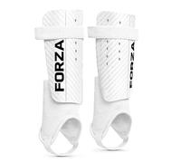 FORZA Club Shin Pads | Hard-Shell Football Shin Guards with EVA Foam Backing - Ideal for Youth and Amateur Players - Sizes XXS to M/L with Optional Ankle Protectors (With Ankle Guard, White, XXS)