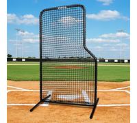 FORZA Compact Baseball L-Screen | 6.5ft x 4ft Training Net with Steel Frame - Weatherproof Design for Batting & Pitching Practice (With Carry Bag)