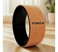 FORZA Cork Yoga Wheel for Backbends, Stretching & Mobility | Eco-Friendly Natural Cork, Non-Slip & Antimicrobial | Strong PP Core Supports 150kg | Ideal for Yoga, Pilates & Recovery