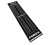 FORZA Darts Checkout Mat | Official Throw-Line & 2-/3-Dart Checkout Chart - Premium Polyester Surface with Non-Slip Rubber Base - Full-Length Floor Mat 240 × 60 cm for Home, Pub or Club Use
