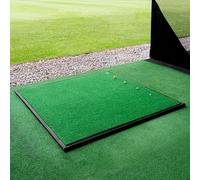 FORZA Driving Range Golf Practice Mat - 5ft x 5ft All-Weather Fairway Turf with Optional Rubber Base & Ball Tray for Home or Indoor Training (Mat + Standard Base, With Ball Tray)