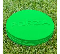 FORZA Flat Disc Markers [10 Pack] - 7” Non Slip Sports Discs - Carry Bag Included (Green)