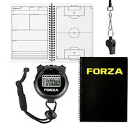 FORZA Football Coaching Kit | Includes Tactical Notebook (A5 or A4), Stopwatch & Whistle | Essential Equipment for Coaches, Teams & Schools (A4 Notebook)