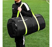 FORZA Football Net Carry Bag - Stores 2 Full Size Football Goal Nets - Side Pockets for Net Accessories Black