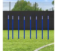 FORZA Football Slalom Training Poles - 34mm Thick | 2x Size Options: 3ft/6ft | Pro Multi-Sports & Football Training Equipment | Optional Rubber Bases (3ft (100cm) | Electric Blue, No Bases)