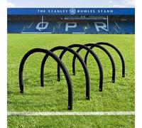 FORZA Football Training Passing Arcs | Set of 5 or 10 High-Tensile Plastic Arcs with Ground Spikes Passing, Dribbling & Agility Training Equipment (5, Black)