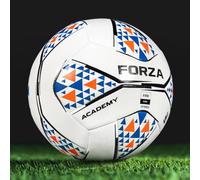 FORZA Footballs with Mesh Storage Carry Bag & Multiple Pack Sizes - Variety of Ball Types for Football Matches, Competitions & Training (Academy (White/Blue/Orange), Size 5 (Pack of 12))