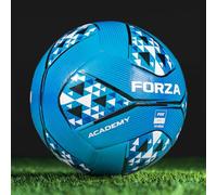 FORZA Footballs with Mesh Storage Carry Bag & Multiple Pack Sizes - Variety of Ball Types for Football Matches, Competitions & Training (Academy (Blue/White), ize 4 (Pack of 12))