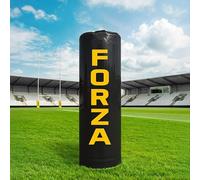 FORZA Full-Height Rugby Tackle Bag - Weatherproof Rugby Training Bag with Shock Absorbing Foam Core - Contact Tackle Pad for Mini, Junior, Youth, Senior & Jumbo Players (Black, Youth, No Ring)