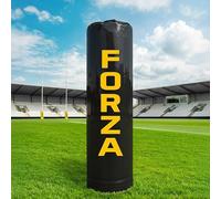 FORZA Full-Height Rugby Tackle Bag - Weatherproof Rugby Training Bag with Shock Absorbing Foam Core - Contact Tackle Pad for Mini, Junior, Youth, Senior & Jumbo Players (Black, Senior, No Ring)