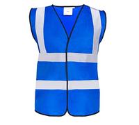 FORZA High Visibility Safety Vest | Reflective Hi Vis Waistcoat | Unisex Breathable Polyester Workwear | S-XL | Multiple Colours | Single or Pack of 5 (5, Blue, Medium 38/40")