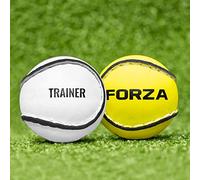 FORZA Hurling Sliotar Training Balls - White/Fluro GAA Balls (White, Pack of 1)
