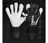 FORZA HYB Goalkeeper Gloves - Hybrid Cut Gloves | Designed for all Goalkeepers (Black & White, Size 7 (Large Youth))