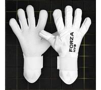 FORZA HYB Goalkeeper Gloves - Hybrid Cut Gloves | Designed for all Goalkeepers (White, Size 7 (Large Youth))