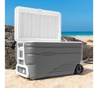 FORZA IceGuard Wheeled Cooler Box | Portable Ice Chest with Handle & Wheels - Keeps Contents Cold for 72 Hours - Ideal for Beach, BBQ or Team Sports [20L 41L 47L 98L] (98L Capacity)