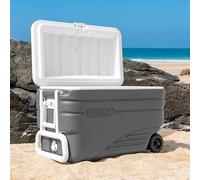 FORZA IceGuard Wheeled Cooler Box | Portable Ice Chest with Handle & Wheels - Keeps Contents Cold for 72 Hours - Ideal for Beach, BBQ or Team Sports [20L 41L 47L 98L] (47L Capacity)