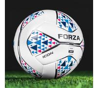 FORZA Icon Pro Match Football - Size 3, 4 & Size 5 Balls | Match Balls for Football | Football Match Balls | Footballs for Matches (Size 5 - Pack of 1, White, Blue & Pink)