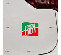 Forza Italia Italian Flag Color Sticker Decal Vinyl - 2 Pack 15.2cm - for Car Boat Laptop Cup No Background Die-Cut