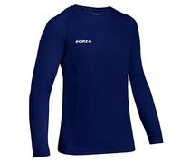 FORZA Junior Boys’ Base Layer Long Sleeve Top | Moisture Wicking, 4-Way Stretch Compression Undershirt for for All Sports | Multiple Sizes and Colours Available (Navy Blue, Age 9-10 (Junior))