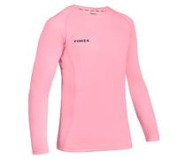 FORZA Junior Boys’ Base Layer Long Sleeve Top | Moisture Wicking, 4-Way Stretch Compression Undershirt for for All Sports | Multiple Sizes and Colours Available (Light Pink, Age 11-12 (Junior))