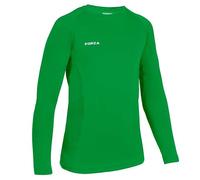 FORZA Junior Boys’ Base Layer Long Sleeve Top | Moisture Wicking, 4-Way Stretch Compression Undershirt for for All Sports | Multiple Sizes and Colours Available (Green, Age 9-10 (Junior))