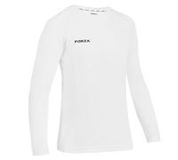FORZA Junior Boys’ Base Layer Long Sleeve Top | Moisture Wicking, 4-Way Stretch Compression Undershirt for for All Sports | Multiple Sizes and Colours Available (White, Age 9-10 (Junior))
