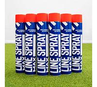FORZA Line Spray MAX [RED] 750ml Spray Paint (Pack of 1, 6, or 12) | Brighter Lines & Longer Lasting Cans! Quick Dry Aerosol Spray - for ANY line marking on Roads or Grass! (6)