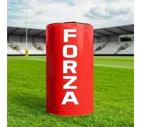 FORZA Low Height Rugby Tackle Bag - Pro Model Rugby Training Tackle Pad with Shock Reducing Foam Core, 615gsm Reinforced Cover & Padded Handles - Junior to Senior Contact Practice Bag (Red, Junior)