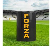 FORZA Low Height Rugby Tackle Bag - Pro Model Rugby Training Tackle Pad with Shock Reducing Foam Core, 615gsm Reinforced Cover & Padded Handles - Junior to Senior Contact Practice Bag (Black, Youth)