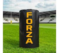 FORZA Low Height Rugby Tackle Bag - Pro Model Rugby Training Tackle Pad with Shock Reducing Foam Core, 615gsm Reinforced Cover & Padded Handles - Junior to Senior Contact Practice Bag (Black, Junior)