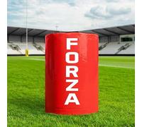 FORZA Low Height Rugby Tackle Bag - Pro Model Rugby Training Tackle Pad with Shock Reducing Foam Core, 615gsm Reinforced Cover & Padded Handles - Junior to Senior Contact Practice Bag (Red, Youth)