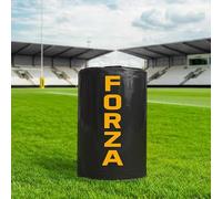 FORZA Low Height Rugby Tackle Bag - Pro Model Rugby Training Tackle Pad with Shock Reducing Foam Core, 615gsm Reinforced Cover & Padded Handles - Junior to Senior Contact Practice Bag (Black, Mini)
