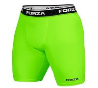 FORZA Men’s Base Layer Shorts - Quick Dry, Swat Wicking Compression Shorts Ideal for Football Training - Sizes XS to XXL - Multi Colours (UK, Alpha, S, Regular, Regular, Fluro Green)