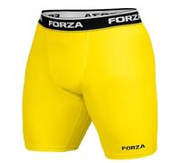 FORZA Men’s Base Layer Shorts - Quick Dry, Swat Wicking Compression Shorts Ideal for Football Training - Sizes XS to XXL - Multi Colours (UK, Alpha, S, Regular, Regular, Yellow)