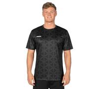 FORZA Men’s Short Sleeve Geo Football Shirt | Lightweight Quick-Dry Polyester Top - Breathable Training Jersey for All Athletes and Players (UK, Alpha, M, Regular, Regular, Black)