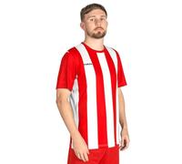 FORZA Men’s Striped Jersey Shirt [XS-XXL] - Premium Short Sleeve Football T-Shirts | 5 Stripe Colour Options (Red and White, S)