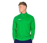 FORZA Men’s Tracksuit Jacket | Quarter Zip Training Track Top - Mid Layer for Footballers, Runners & All Athletes [6 Colour Options] (UK, Alpha, XXL, Regular, Regular, Green)