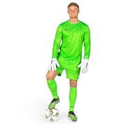 FORZA Men's Long Sleeve Goalkeeper Kit [XS-XXL] | Elite Performance Football Jersey, Shorts & Socks - Available in 4 Bold Colours (UK, Alpha, XL, Regular, Regular, Fluro Green)