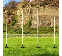 FORZA Mini AFL Goal Posts - PVC Poles & 3KG Rubber Bases - Carry Bag Included