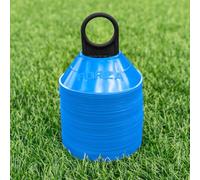 FORZA Mini Training Marker Cones | Durable Multi-Purpose Mini Space Cones Ideal for All Sports - Pack of 50 or 1000 [Includes Carry Stand] (Pack of 50, Sky Blue)