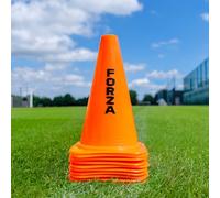 FORZA Multi Sport Training Marker Cones - Durable Plastic Traffic Cones for All Sports & Training Drills | Bright Fluorescent Colours Options [Pack of 10 or 100] (9 Inch, Orange, Pack of 100)