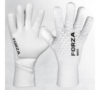 FORZA NGE Goalkeeper Gloves - Pro Level Goalkeeper Gloves | Ultra-Durable Materials (White, Size 9 (Medium Adult))