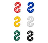 FORZA Plastic Chain Barrier Connectors - 6mm/8mm Thickness | Packs of 10 Connectors | Durable Plastic (6mm, Red)
