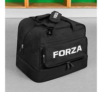 FORZA Players Holdall Kit Bag | 55L Sports Duffel for Football, Rugby & Team Travel | Durable 900D Polyester with Boot Compartment, Shoulder Strap & Multiple Pockets | Matchday & Training Bag (Black)