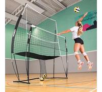 FORZA Portable Pop-Up Volleyball Practice Net Station - Adjustable Height Training Net with Carry Bag - Durable Metal & Fiberglass Frame for Indoor & Outdoor Volleyball