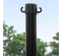 FORZA Post & Bases for Plastic Chain Barriers | Heavy-Duty PVC Posts for Crowd Control - Freestanding or Ground Spike - Ideal for Sports Grounds & Events (Black, Replacement Top Cap)