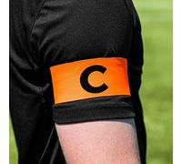 FORZA Pro Captains Armbands - Rugby & Football Armbands | Flexible Nylon with Adjustable Captains Armband with Hook & Loop Fastening [6 Colour Options] (Orange)